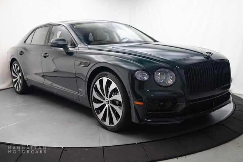 2022 Bentley Flying Spur Hybrid in a Viridian by Mulliner exterior color and Lineninterior. Lotus Manhattan 347-395-5714 lotusmanhattan.com 