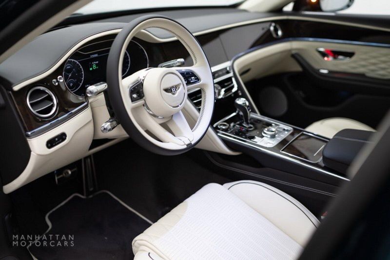 2022 Bentley Flying Spur Hybrid in a Viridian by Mulliner exterior color and Lineninterior. Lotus Manhattan 347-395-5714 lotusmanhattan.com 