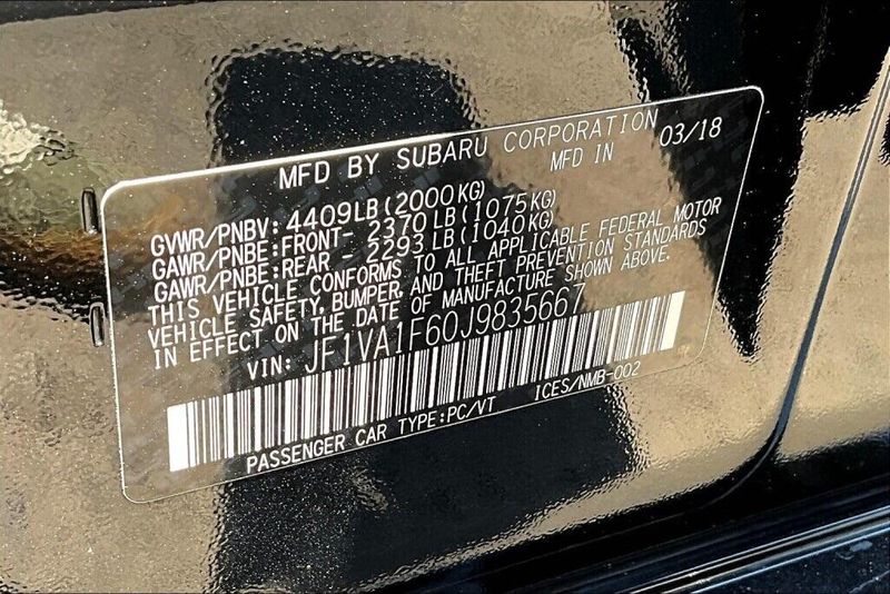 Used 2018 Subaru WRX LimitedImage 16