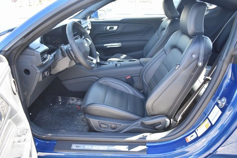 2024 Ford Mustang GT Premium in a Atlas Blue Metallic exterior color and Black Onyxinterior. BEACH BLVD OF CARS beachblvdofcars.com 