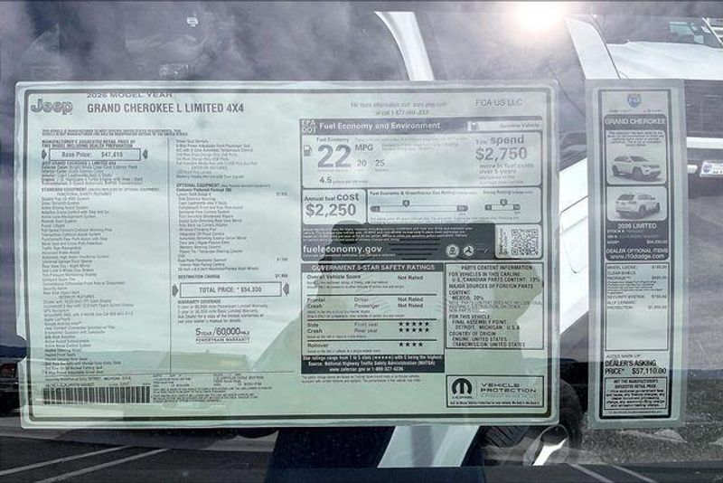 New 2026 Jeep Grand Cherokee L Limited 4x4Image 16