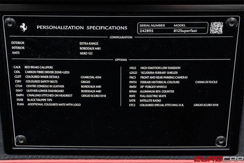 Used 2019 Ferrari 812 Superfast *HISTORICAL PAINT * IMMACULATE CONDITION*Image 20