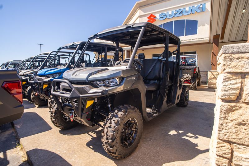 2024 CAN-AM DEFENDER MAX XT HD9 STONE GRAY in a GRAY exterior color. Family PowerSports (877) 886-1997 familypowersports.com 