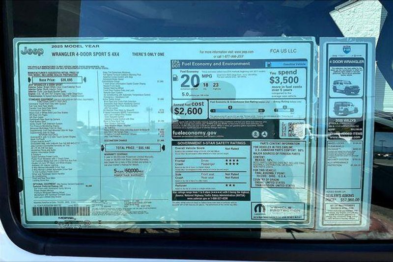 New 2025 Jeep Wrangler 4-door Sport SImage 16