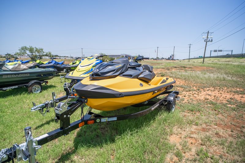 2022 SEADOO PWC RXP X 300 IBR AUD YL 22  in a YELLOW exterior color. Family PowerSports (877) 886-1997 familypowersports.com 