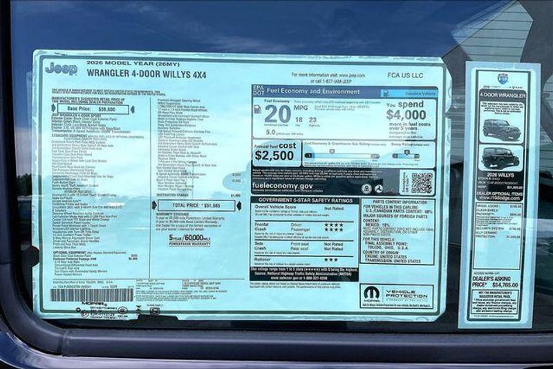 New 2026 Jeep Wrangler 4-door WillysImage 16