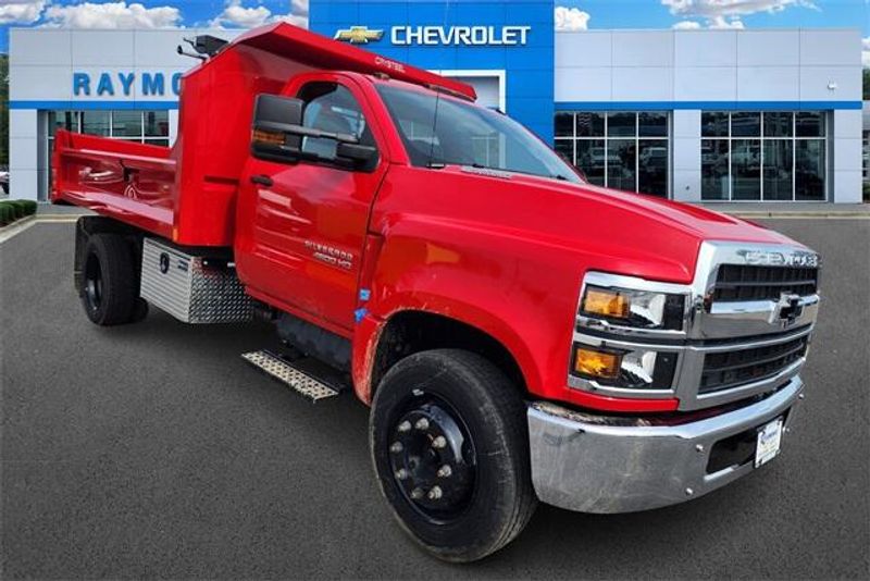 2023 Chevrolet Silverado 4500HD Work Truck in a Red exterior color and Dark Ash Seats With Jet Black Interior Accentsinterior. Raymond Auto Group 888-703-9950 raymonddeals.com 