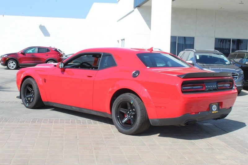 2018 Dodge Challenger SRT Demon in a Torred exterior color and Blackinterior. BEACH BLVD OF CARS beachblvdofcars.com 