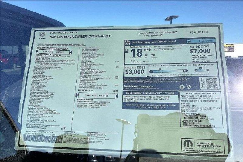 New 2027 RAM 1500 Express Crew Cab 4x4 5