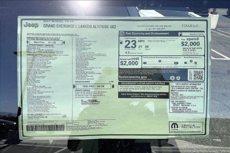New 2027 Jeep Grand Cherokee L Laredo Altitude 4x2Image 16