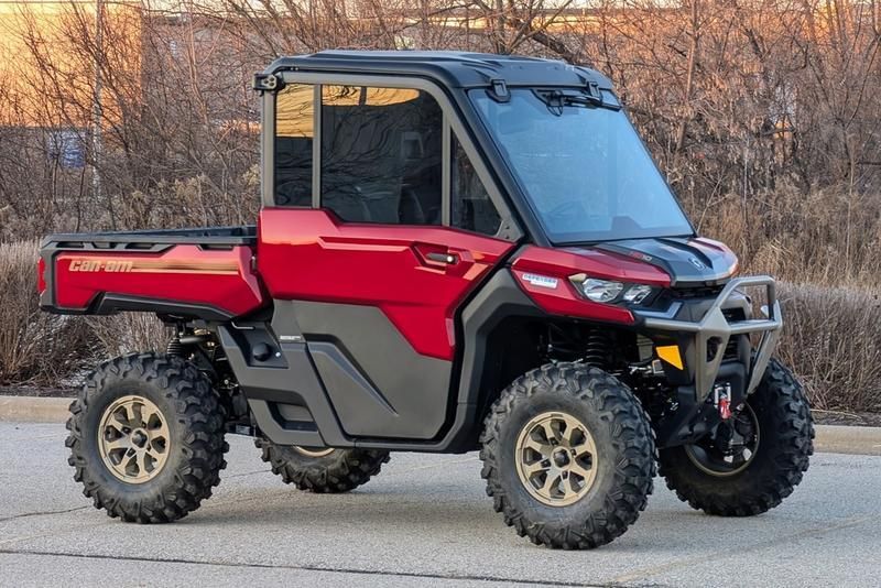 New 2025 Can-Am DEFENDER LIMITED CAB HD10 FIERY RED Image 1