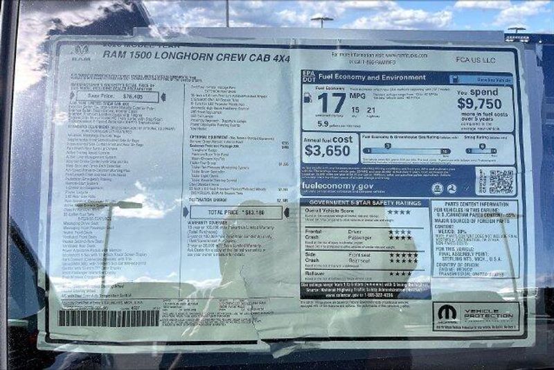 New 2026 RAM 1500 Limited Longhorn Crew Cab 4x4 5