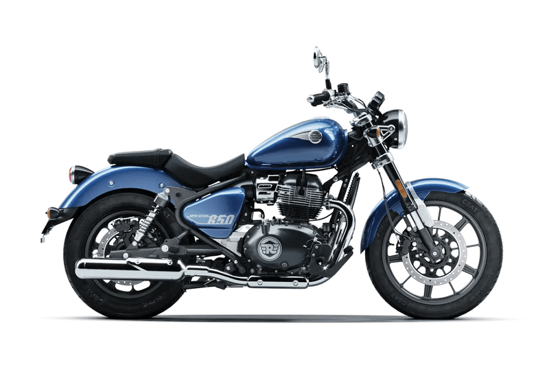 2024 Royal Enfield Super Meteor 650 in a ASTRAL BLUE exterior color. Cross Country Powersports 732-491-2900 crosscountrypowersports.com 
