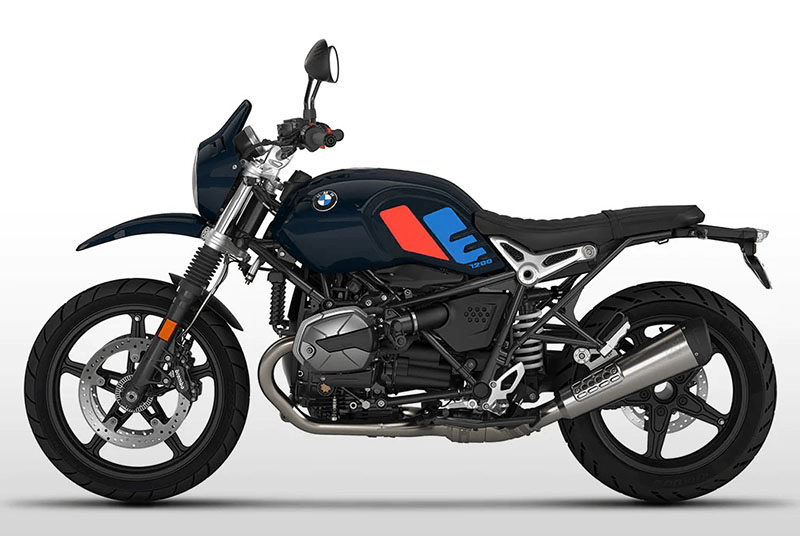 2023 BMW R NineT Urban G/S in a Imperial Blue Metallic exterior color. San Jose BMW Motorcycles 555-555-5555 sjbmw.com 