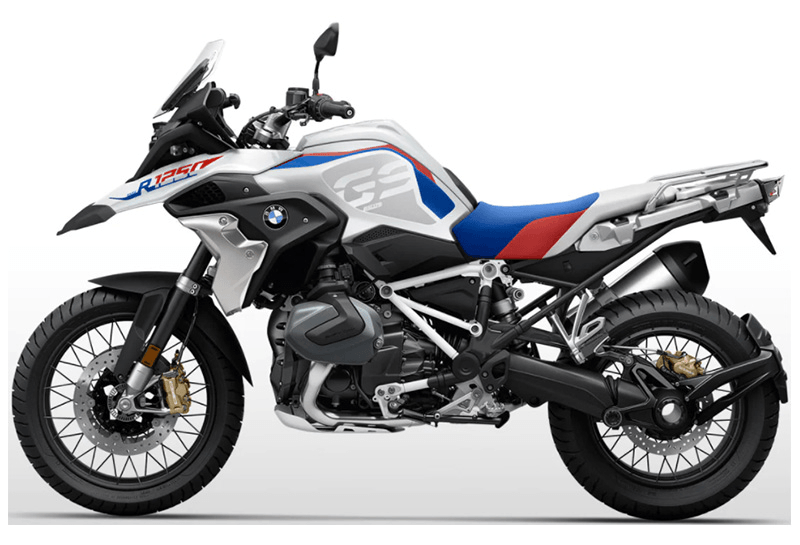 2022 BMW R 1250 GS Adventure in a Light White / Racing Blue / Racing Red exterior color. San Jose BMW Motorcycles 555-555-5555 sjbmw.com 