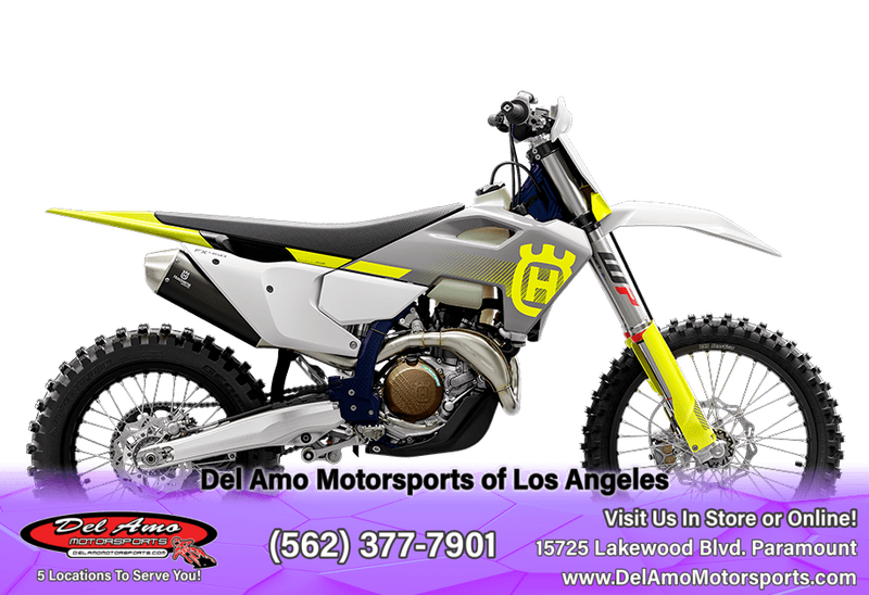 2024 HUSQVARNA FX 450  in a WHITE exterior color. Del Amo Motorsports of Los Angeles (562) 262-9181 delamomotorsports.com 