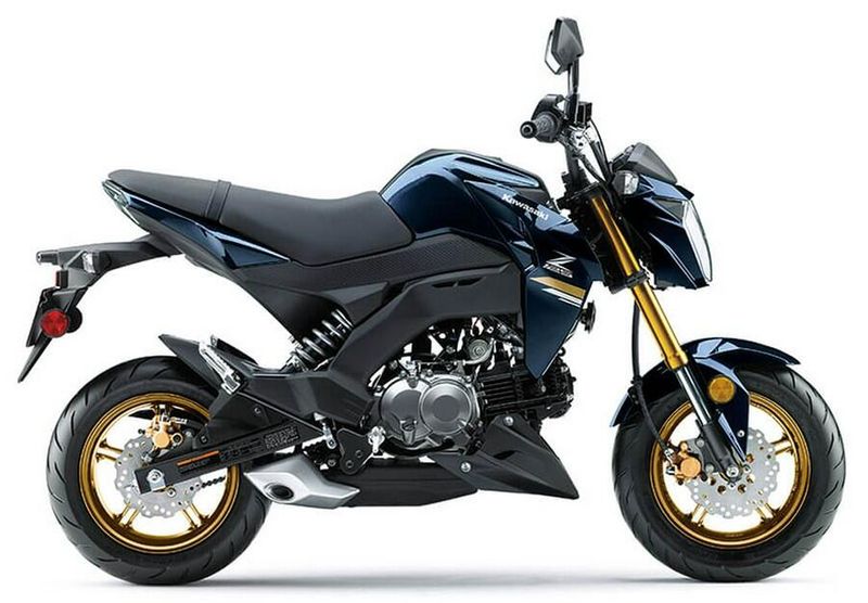 2023 Kawasaki Z125 PRO in a Metallic Ocean Blue exterior color. New England Powersports 978 338-8990 pixelmotiondemo.com 