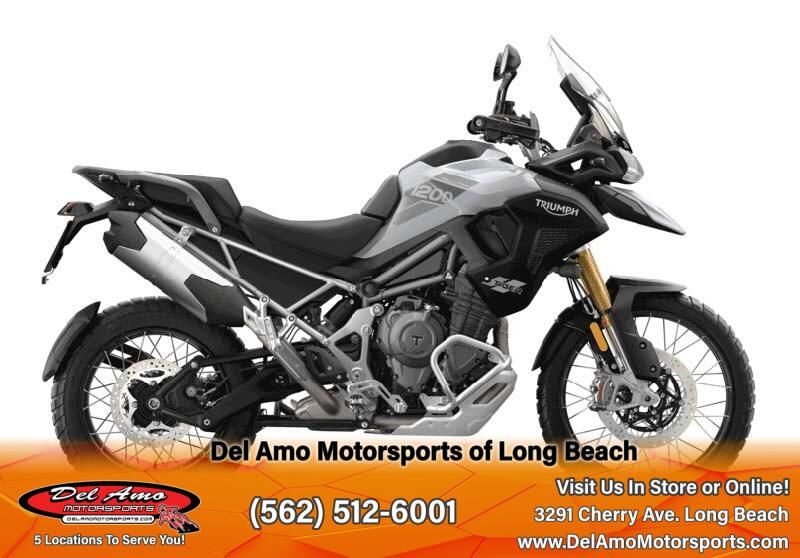 2023 Triumph TIGER 1200 RALLY PRO  in a SNOWDONIA WHITE exterior color. Del Amo Motorsports of Long Beach (562) 362-3160 delamomotorsports.com 