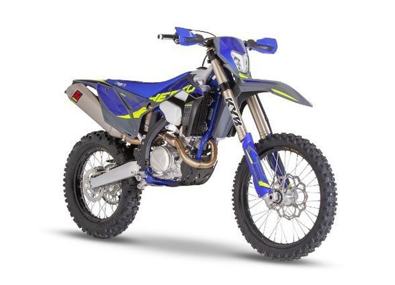 2024 Sherco 450 SEF-F 4T FACTORY  in a BLUE/GREY exterior color. Legacy Powersports 541-663-1111 legacypowersports.net 