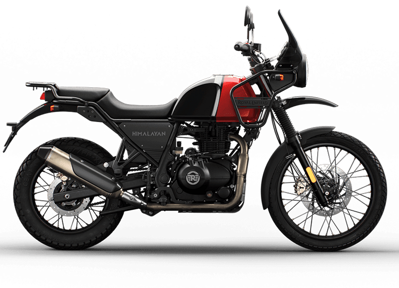 2023 Royal Enfield Himalayan in a Rock Red exterior color. Motorcycles of Dulles 571.934.4450 motorcyclesofdulles.com 