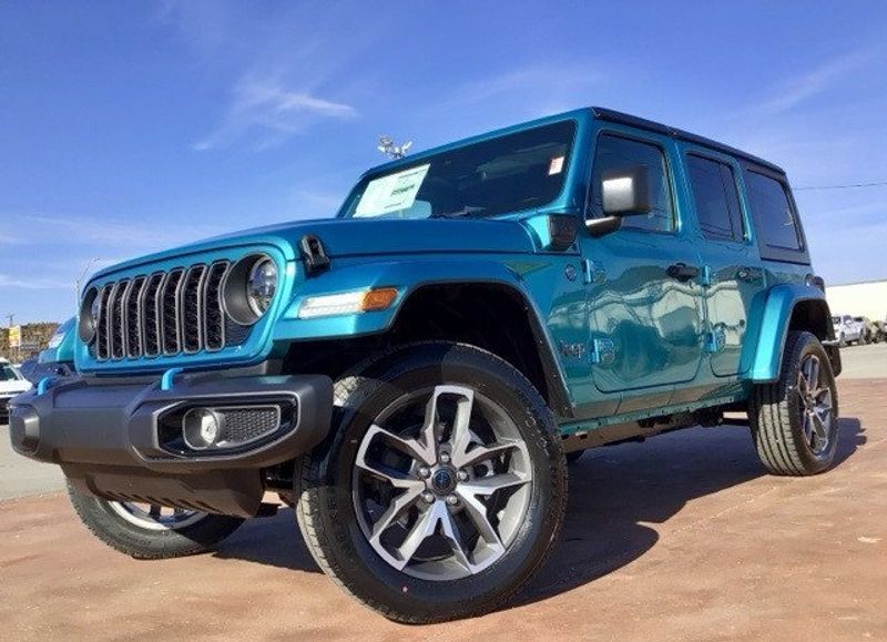 2024 Jeep Wrangler 4-door Sport S 4xe in a Bikini Pearl Coat exterior color and Blackinterior. Matthews Chrysler Dodge Jeep Ram 918-276-8729 cyclespecialties.com 