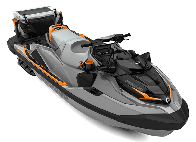 2024 SEA DOO PWC GTX FISHT 170 AUD IBR IDF  in a SHARK GREY / ORANGE CRUSH exterior color. Cross Country Powersports 732-491-2900 crosscountrypowersports.com 