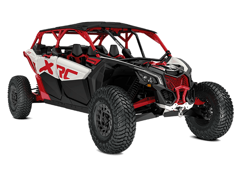 2025 Can-Am MAVERICK X3 MAX X RC TURBO RR HYBRID WHITE AND LEGION REDImage 1