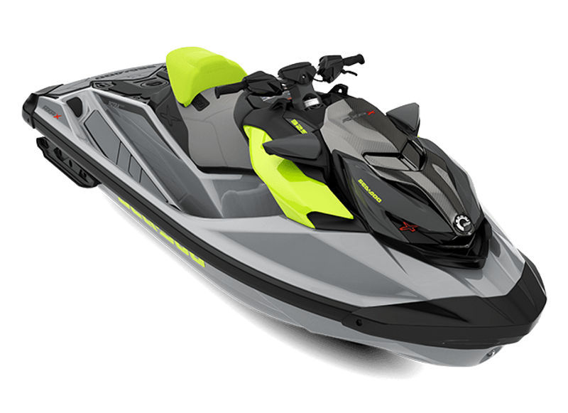 2024 SEADOO RXPX WITH SOUND SYSTEM ICE METAL AND MANTA GREEN Image 1