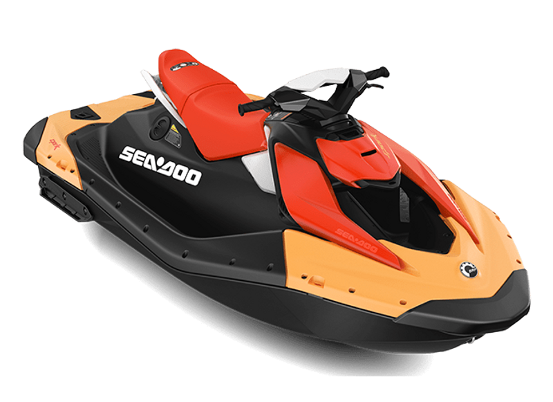2024 SEADOO SPARK 2UP 90HP CONVENIENCE PACKAGE WITH SOUND SYSTEM SUNRISE ORANGE AND DRAGON RED Image 1