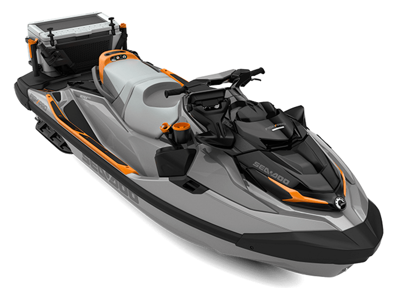 2024 SEADOO PWC GTX FISHT 170 AUD GY IBR IDF 24  in a GRAY-ORANGE exterior color. Family PowerSports (877) 886-1997 familypowersports.com 