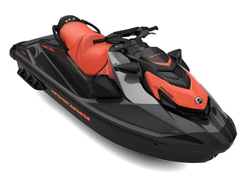 2023 SEADOO PWC GTI SE 130 AUD CR IBR IDF 23  in a CORAL-BLACK exterior color. Family PowerSports (877) 886-1997 familypowersports.com 