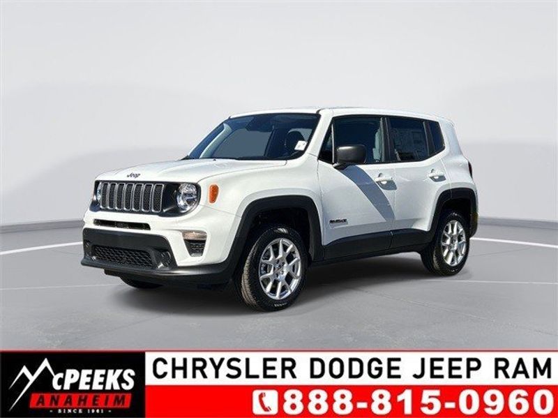 2023 Jeep Renegade Latitude 4x4 in a Alpine White Clear Coat exterior color and Blackinterior. McPeek