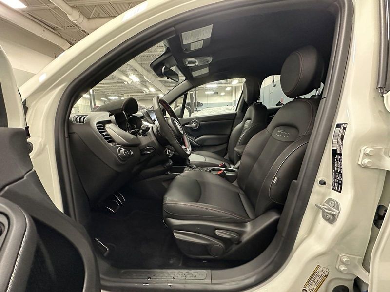 2022 Fiat 500X Sport AWD in a Bianco Gelato (White Clear Coat) exterior color and Black Heated Seatsinterior. Schmelz Countryside Alfa Romeo (651) 867-3222 schmelzalfaromeo.com 