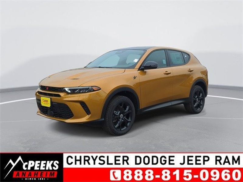 2024 Dodge Hornet Gt Plus Awd in a Acapulco Gold exterior color and Redinterior. McPeek