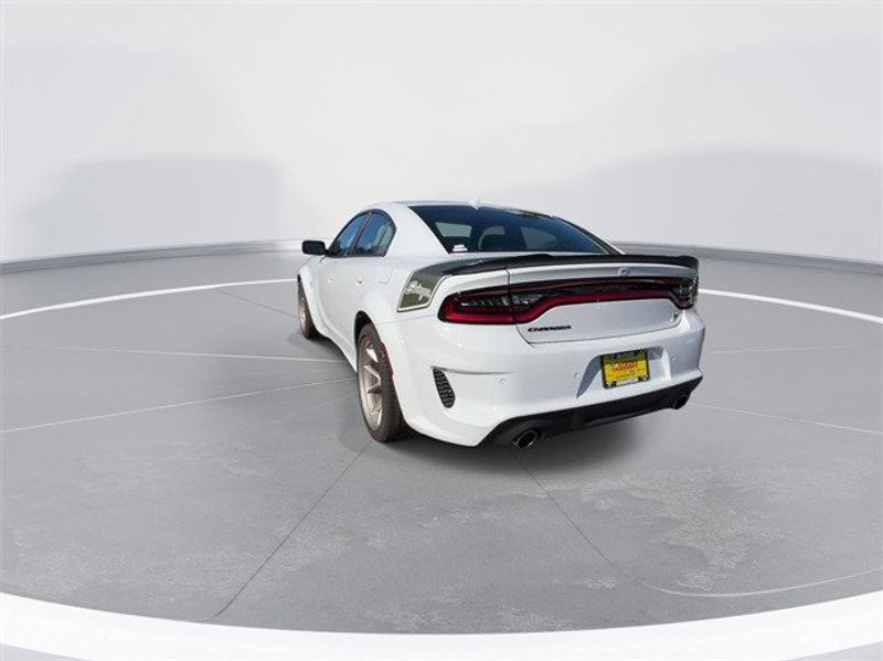 2023 Dodge Charger Scat Pack Swinger in a White Knuckle exterior color. McPeek