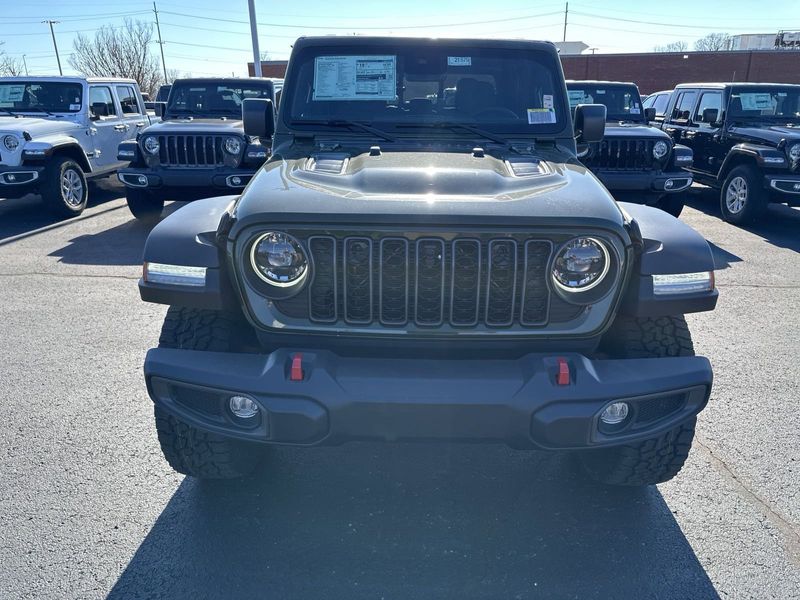 2024 Jeep Gladiator Rubicon 4x4 in a Sarge Green Clear Coat exterior color. Gupton Motors Inc 615-384-2886 guptonmotors.com 