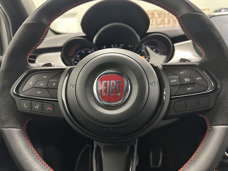 2022 Fiat 500X Sport AWD in a Bianco Gelato (White Clear Coat) exterior color and Black Heated Seatsinterior. Schmelz Countryside Alfa Romeo and Fiat (651) 968-0556 schmelzfiat.com 