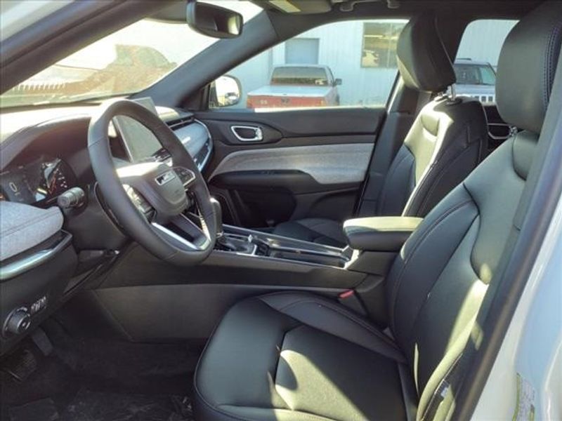 2024 Jeep Compass Latitude Lux in a Bright White Clear Coat exterior color and Blackinterior. Perris Valley Auto Center 951-657-6100 perrisvalleyautocenter.com 