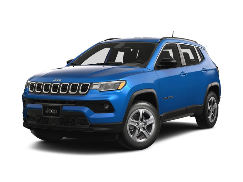 2024 Jeep Compass Latitude 4x4 in a Laser Blue Pearl Coat exterior color. Marina Chrysler Dodge Jeep RAM (855) 616-8084 marinadodgeny.com 