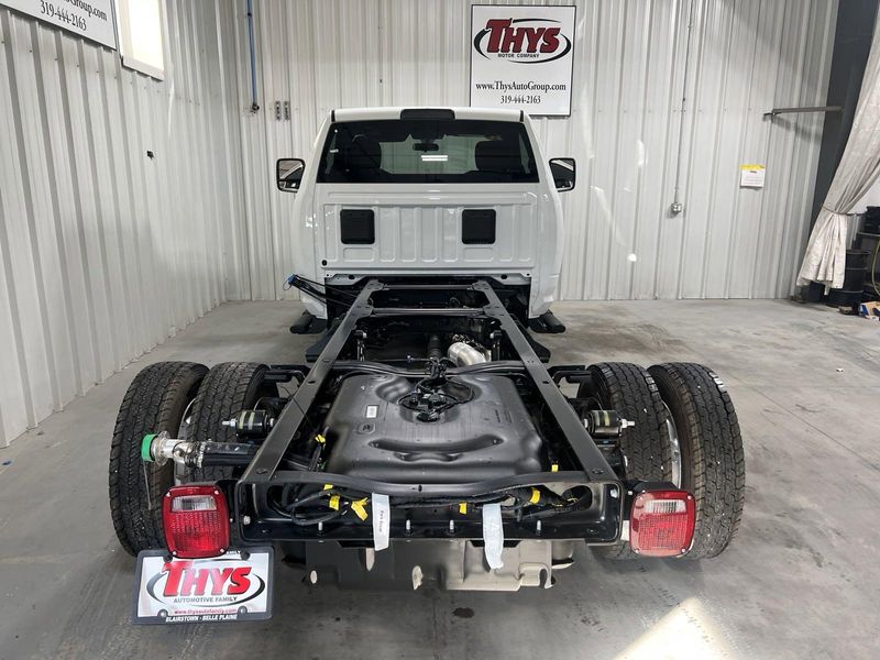 2024 RAM 5500 Chassis Cab Tradesman in a Bright White Clear Coat exterior color and Diesel Gray/Blackinterior. Thys Motor Company 319-318-6640 pixelmotiondemo.com 