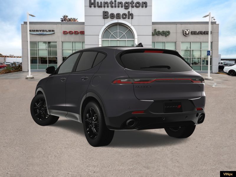 2024 Dodge Hornet R/T AWD in a Gray Cray exterior color and Blackinterior. BEACH BLVD OF CARS beachblvdofcars.com 