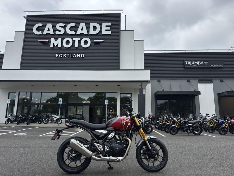 2025 Triumph SPEED 400 - CARNIVAL RED - STORM GREY 