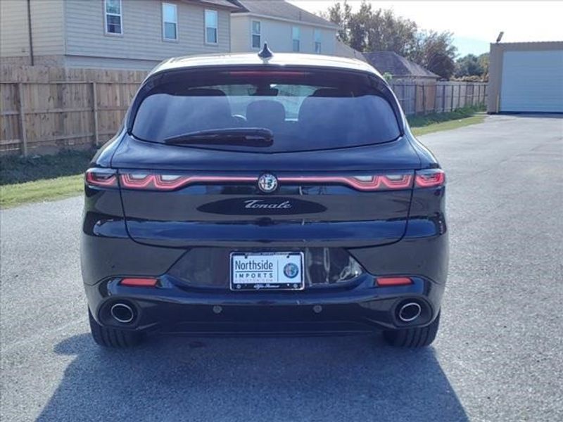 2024 Alfa Romeo Tonale Veloce in a Alfa Black exterior color and Blackinterior. Northside Imports Houston 281-475-4549 northsideimportshouston.com 