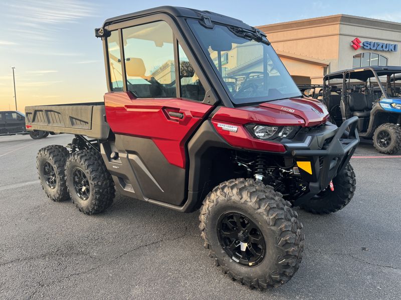 2024 CAN-AM DEFENDER 6X6 LIMITED HD10 FIERY RED in a RED exterior color. Family PowerSports (877) 886-1997 familypowersports.com 