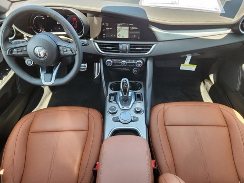 2024 Alfa Romeo Giulia Ti Rwd in a Vesuvio Gray Metallic exterior color and Blackinterior. Northside Alfa Romeo of Houston 281-475-4549 alfaromeousaofnorthhouston.com 