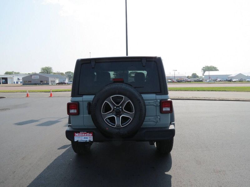 2023 Jeep Wrangler 2-door Sport S 4x4 in a Earl Clear Coat exterior color and Blackinterior. Militello Motors ​507-200-4344 militellomotors.net 