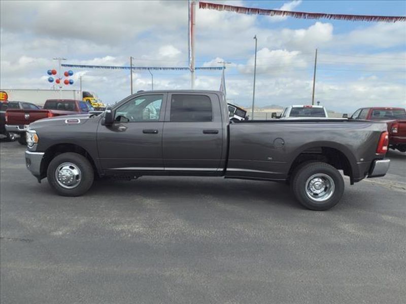 2024 RAM 3500 Tradesman in a Granite Crystal Metallic Clear Coat exterior color and -X8interior. Perris Valley Auto Center 951-657-6100 perrisvalleyautocenter.com 