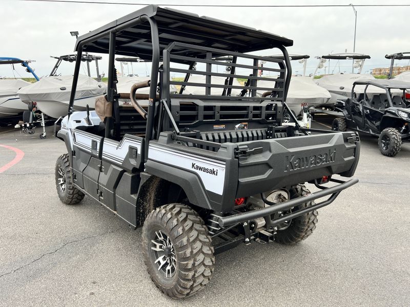 2024 KAWASAKI MULE PROFXT 1000 LE PLATINUM RANCH EDITION METALLIC STARDUST WHITE in a WHITE exterior color. Family PowerSports (877) 886-1997 familypowersports.com 