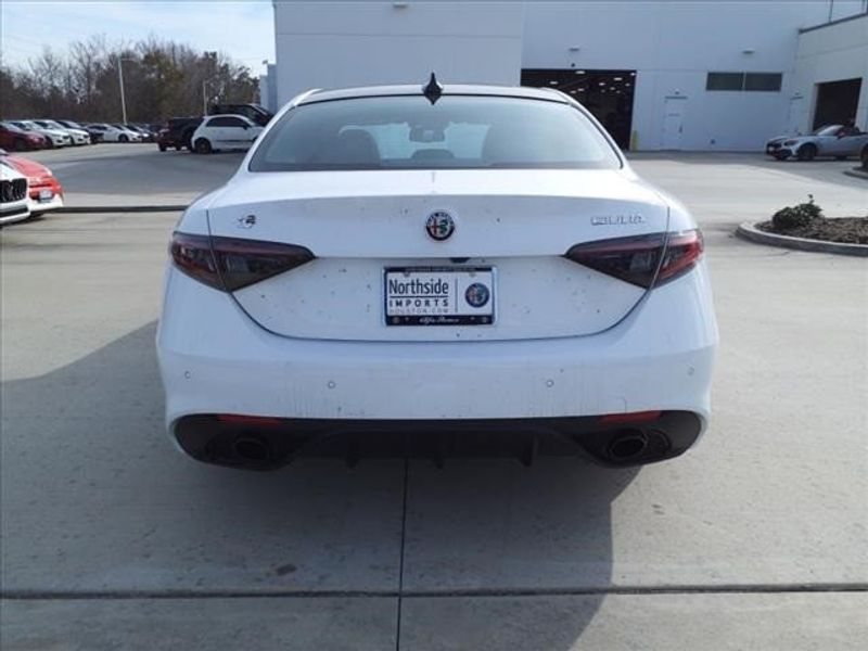 2024 Alfa Romeo Giulia Veloce in a Alfa White exterior color and Blackinterior. Northside Imports Houston 281-475-4549 northsideimportshouston.com 