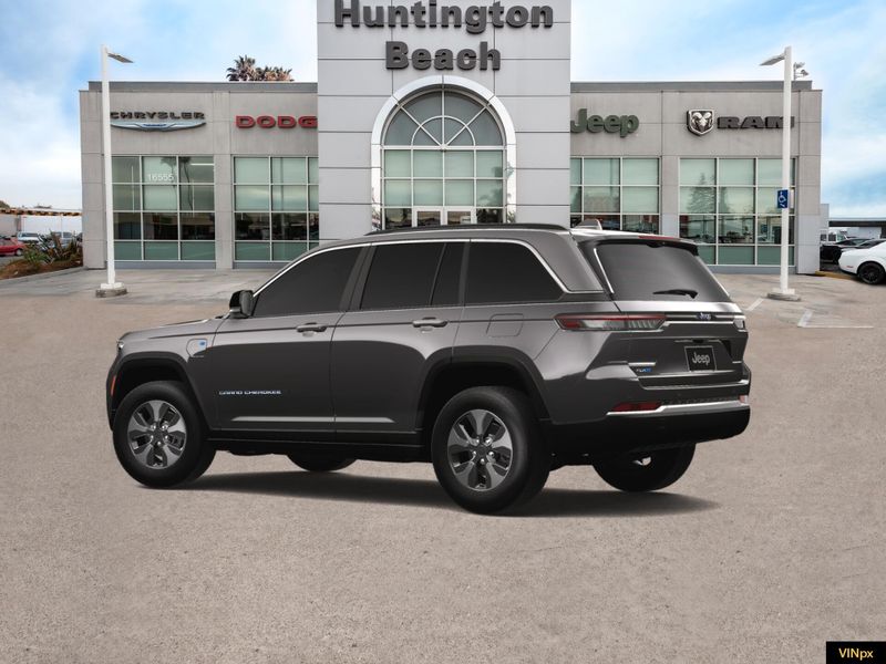 2023 Jeep Grand Cherokee 4xe Base 4x4 in a Baltic Gray exterior color and Global Blackinterior. BEACH BLVD OF CARS beachblvdofcars.com 